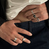 Men's Alloy Geometric Eagle Claw Chain Ring Jewelry With Electroplating Hip Hop Style