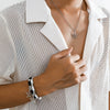 Men's Alloy Geometric Fivepointed Star Handmade Jewelry Necklace And Bracelet Set