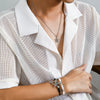 Men's Alloy Geometric Fivepointed Star Handmade Jewelry Necklace And Bracelet Set