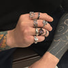 Men's Alloy Geometric Fivepointed Star Hip Hop Ring With Electroplating