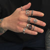 Men's Alloy Geometric Fivepointed Star Hip Hop Ring With Electroplating