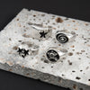 Men's Alloy Geometric Fivepointed Star Hiphop Ring Set Electroplated