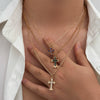 Men's Alloy Geometric Handmade Cross Hiphop Niche Stacked Clavicle Chain Jewelry