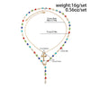 Men's Alloy Geometric Handmade Crystal Cross Pendant Necklace