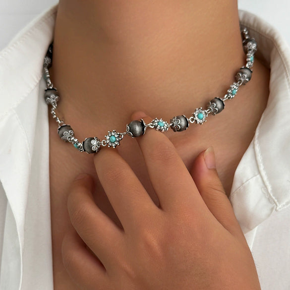 Men's Alloy Geometric Handmade Hiphop Fashion Diamondencrusted Necklace