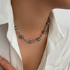 Men's Alloy Geometric Handmade Hiphop Fashion Diamondencrusted Necklace
