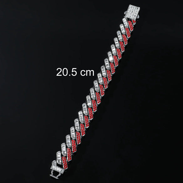 Men's Alloy Geometric Hip Hop Diamondembedded Bracelet