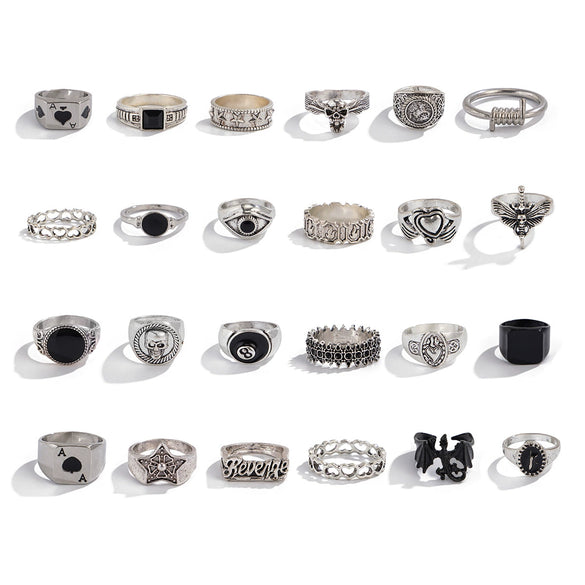 Men's Alloy Geometric Jewelry Ring With Electroplating