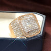 Men's Alloy Geometric Micro Inlay Rhinestone Ring