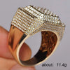 Men's Alloy Geometric Micro Inlay Rhinestone Ring