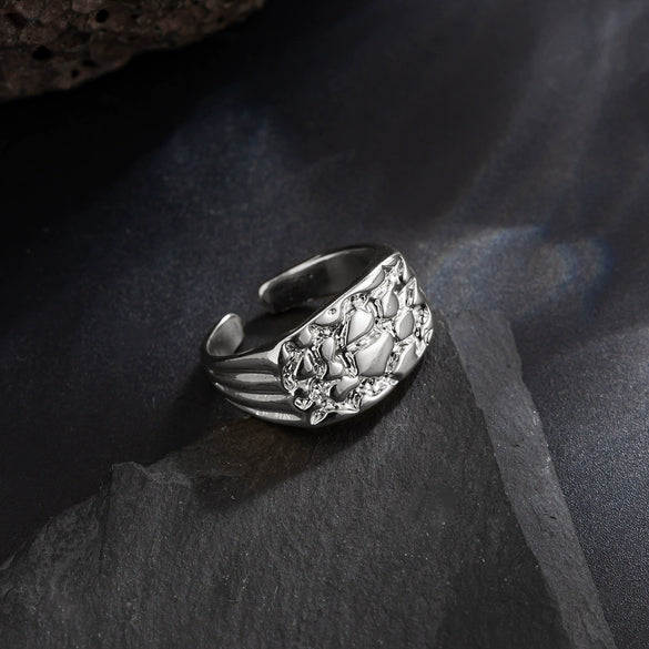 Men's Alloy Geometric Minimalist Hiphop Fashion Ring With Electroplating Design