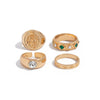 Men's Alloy Geometric Pattern Electroplated Hiphop Ring