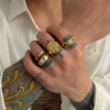 Men's Alloy Geometric Pattern Electroplated Hiphop Ring