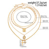 Men's Alloy Geometric Pendant Necklace Handmade Snake Bone Chain