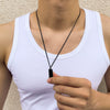Men's Alloy Geometric Pendant Sweater Chain Necklace With Electroplating Treatment