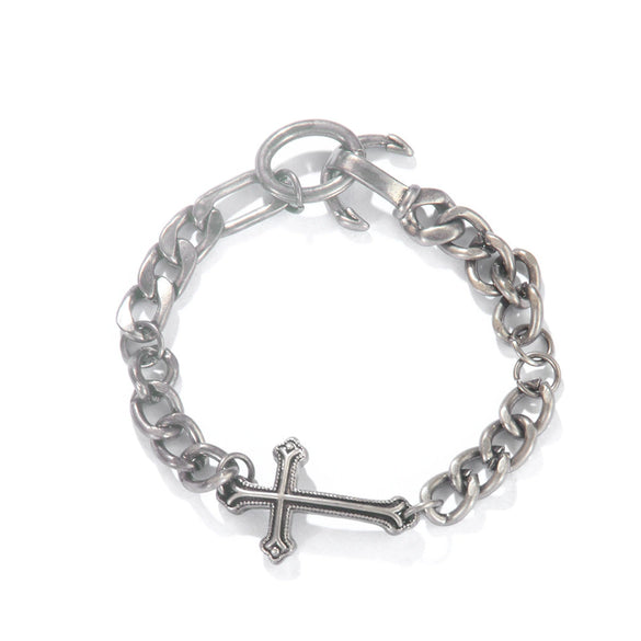 Men's Alloy Geometric Retro Distressed Hiphop Style Electroplated Bracelet