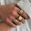 Men's Alloy Geometric Ring With Electroplating Light Luxury Niche Highend Retro Style