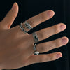 Men's Alloy Geometric Skull Ghost Claw Ring With Electroplating