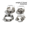 Men's Alloy Geometric Skull Ghost Claw Ring With Electroplating