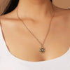 Men's Alloy Geometric Sun Pendant Rope Clavicle Chain With Electroplating