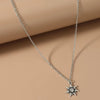 Men's Alloy Geometric Sun Pendant Rope Clavicle Chain With Electroplating