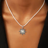 Men's Alloy Geometric Sun Pendant Rope Clavicle Chain With Electroplating