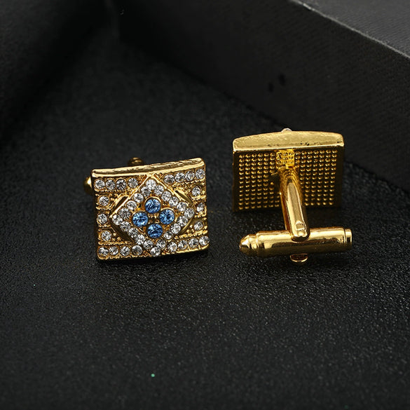 Men's Alloy Geometric Zircon Cufflinks