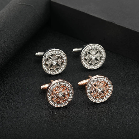 Men's Alloy Geometric Zircon Cufflinks