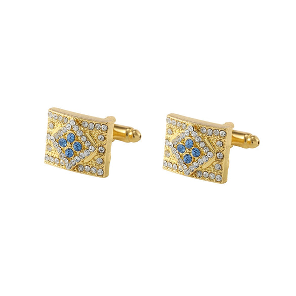 Men's Alloy Geometric Zircon Cufflinks