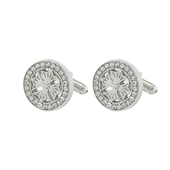 Men's Alloy Geometric Zircon Cufflinks