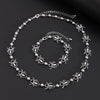 Men's Alloy Handmade Geometric Animal Style Spider Round Bead Stitching Necklace And Snake Bone Chain