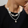 Men's Alloy Handmade Geometric Shell Beaded Turtle Necklace Jewelry