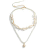 Men's Alloy Handmade Geometric Shell Beaded Turtle Necklace Jewelry