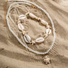 Men's Alloy Handmade Geometric Shell Beaded Turtle Necklace Jewelry