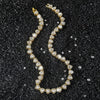Men's Alloy Heart Splicing Cuban Chain Necklace With Geometric Pattern And Set With Diamonds Hip Hop Style