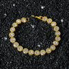 Men's Alloy Hip Hop Geometric Diamond Set Necklace Cuban Chain