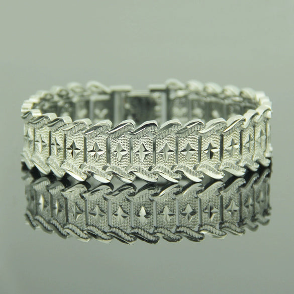 Men's Alloy Hiphop Geometric Printed Electroplated Bracelet