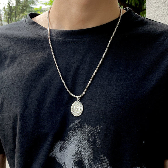 Men's Alloy Jewelry With Geometric Pattern And Electroplating Treatment Box Chain Necklace