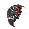 Men's Alloy Leather Quartz Sports Casual Watch With Round Dial Titanium Metal Clasp And Quartz Glass Mirror