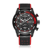 Men's Alloy Leather Quartz Sports Casual Watch With Round Dial Titanium Metal Clasp And Quartz Glass Mirror