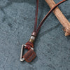 Men's Alloy Leather Retro Simple Geometric Triangle Necklace Jewelry
