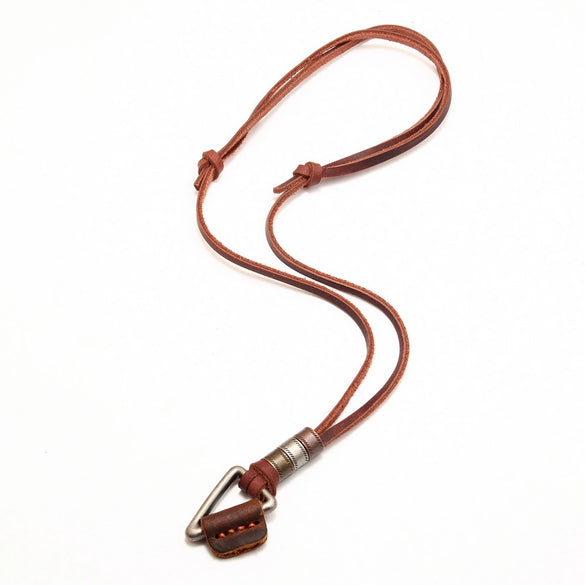 Men's Alloy Leather Retro Simple Geometric Triangle Necklace Jewelry