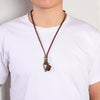Men's Alloy Leather Retro Simple Geometric Triangle Necklace Jewelry