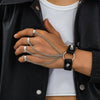 Men's Alloy Leather Rivet Handmade Bracelet