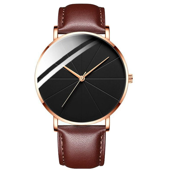 Men's Alloy Mesh Band Casual Round Dial Quartz Watch