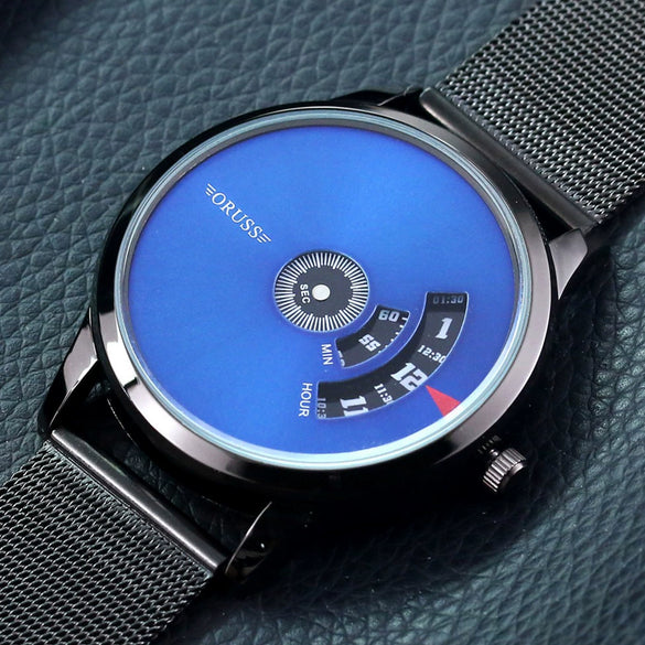 Men's Alloy Mesh Belt Waterproof Fashion Watch