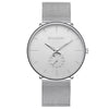 Men's Alloy Mesh Strap Stainless Steel Case Quartz Watch With Round Dial