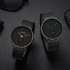 Men's Alloy Mesh Strap Stainless Steel Case Quartz Watch With Round Dial