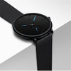 Men's Alloy Mesh Strap Stainless Steel Case Quartz Watch With Round Dial