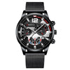 Men's Alloy Milan Belt Quartz Sports Luminous Round Dial Watch
